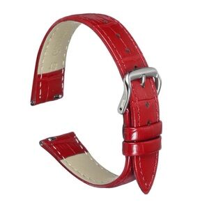 Red Leather Watch Strap